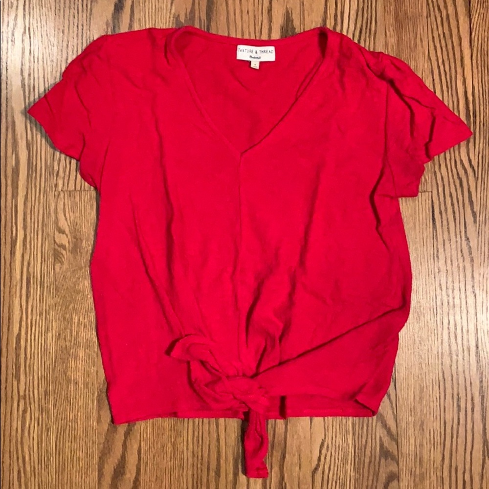 Madewell knotted tee